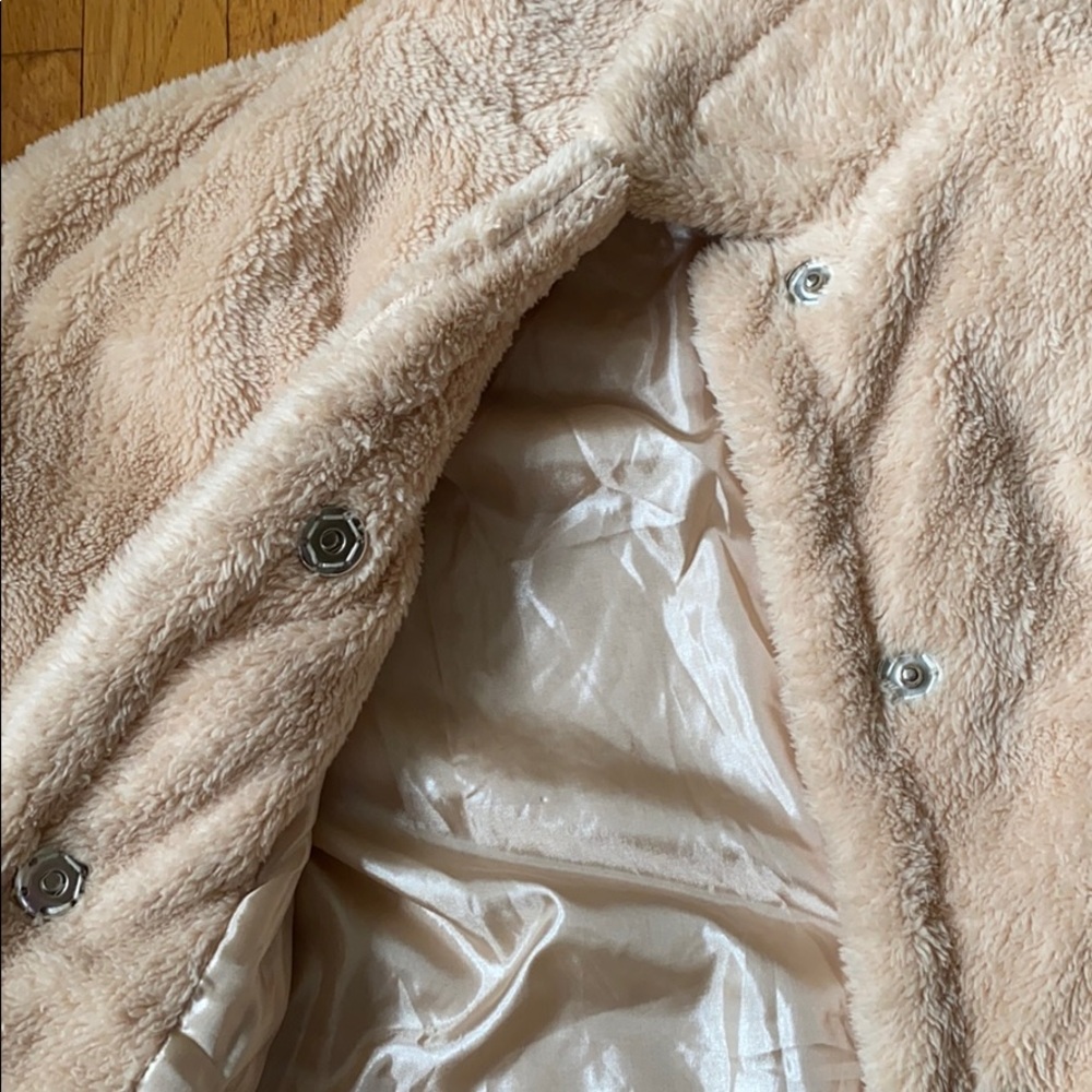 BOUTIQUE Cream Teddy Coat - Picture 3 of 5